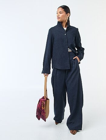 Chemise en velours unie