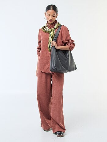 Chemise en velours unie