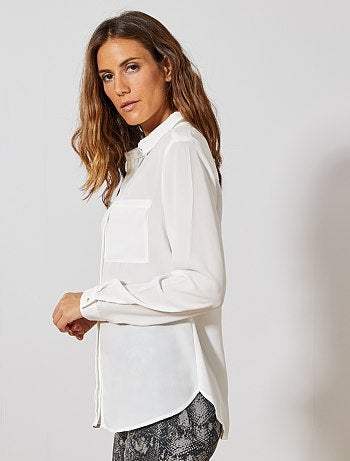 Chemise en voile crêpé - Kiabi