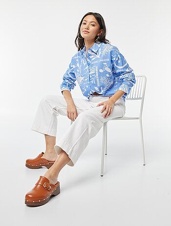 Chemise en voile de coton imprimée
