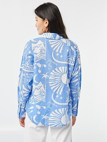 Chemise en voile de coton imprimée