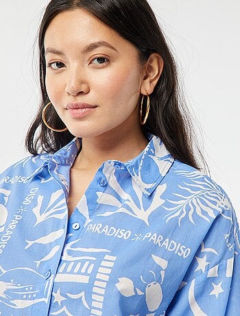 Chemise en voile de coton imprimée