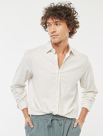 chemise fantaisie coupe confortable à manches longues