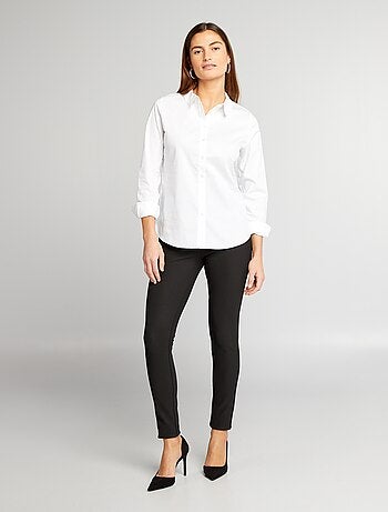 Chemise fittée col italien