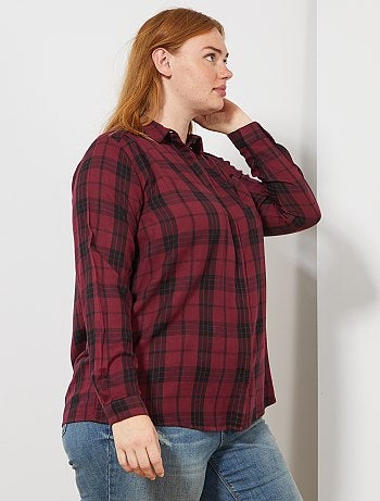 Chemise fluide à carreaux - Kiabi