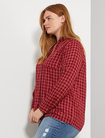 Chemise fluide à carreaux - Kiabi