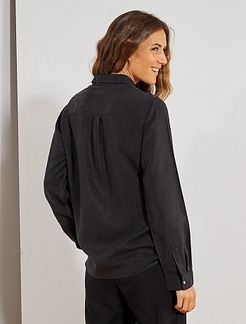 Chemise fluide avec macramé - Kiabi