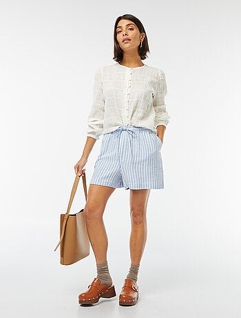 Chemise fluide en maille fantaisie