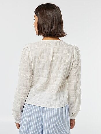 Chemise fluide en maille fantaisie