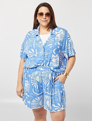 Chemise fluide imprimé marin