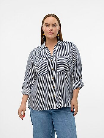 Chemise fluide 'Vero moda curve' avec manches retroussables