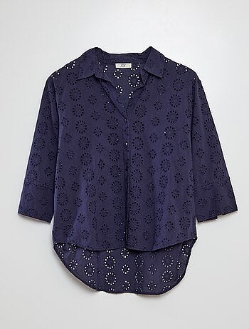 Chemise longue à manches 3/4 broderie anglaise 'JDY'