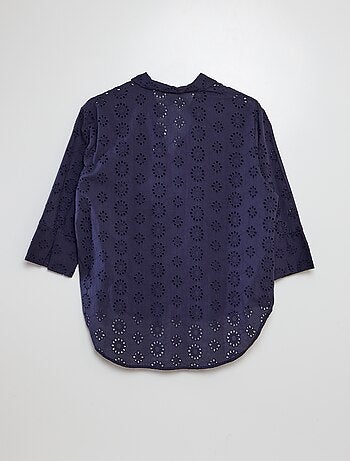 Chemise longue à manches 3/4 broderie anglaise 'JDY'
