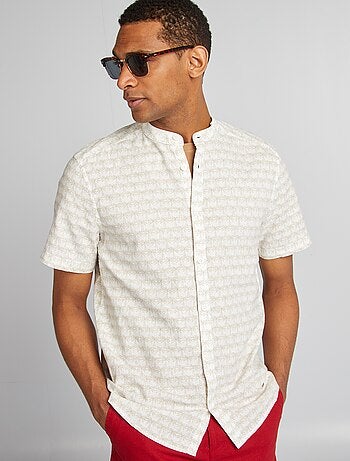 Chemise manches courtes à motif