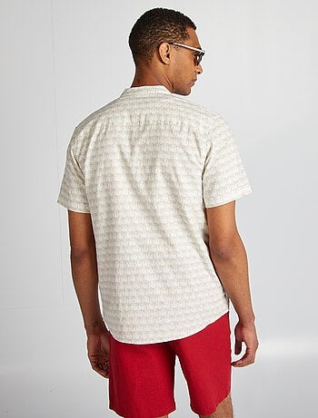 Chemise manches courtes à motif