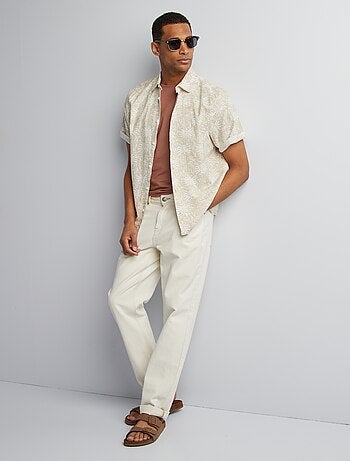 Chemise manches courtes à motif