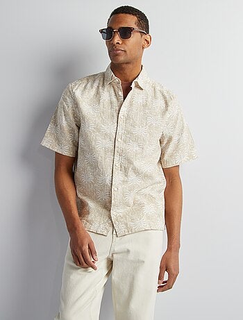 Chemise manches courtes à motif