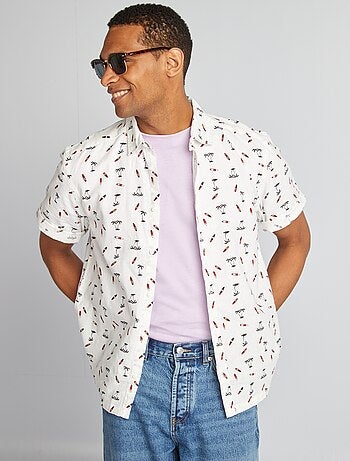 Chemise manches courtes à motif