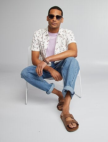 Chemise manches courtes à motif