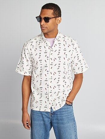 Chemise manches courtes à motif