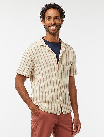 Chemise manches courtes à rayures