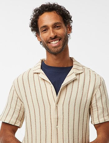 Chemise manches courtes à rayures