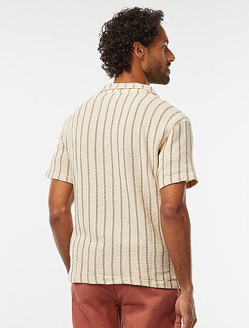Chemise manches courtes à rayures