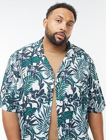 Chemise manches courtes avec motif à fleurs