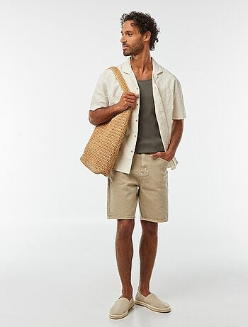 Chemise manches courtes avec poche poitrine