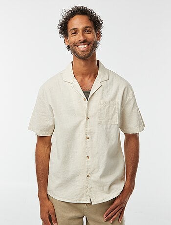 Chemise manches courtes avec poche poitrine