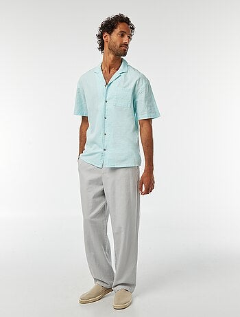 Chemise manches courtes avec poche poitrine