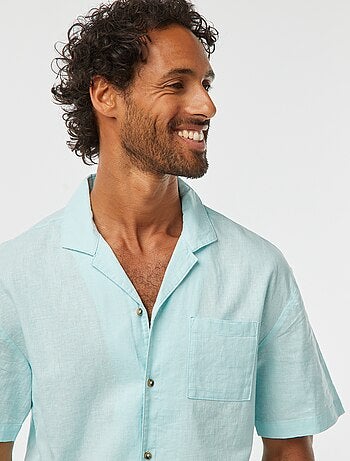 Chemise manches courtes avec poche poitrine