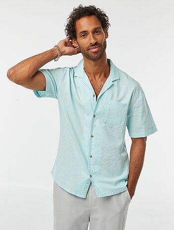 Chemise manches courtes avec poche poitrine