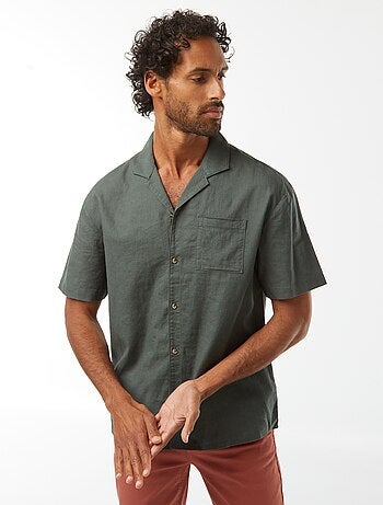 Chemise manches courtes avec poche poitrine