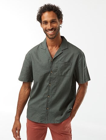 Chemise manches courtes avec poche poitrine