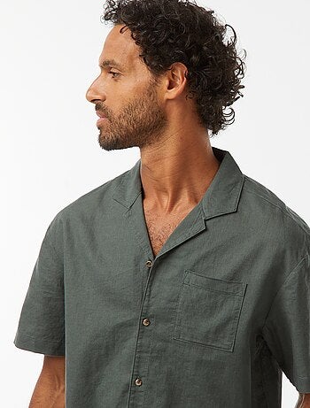 Chemise manches courtes avec poche poitrine