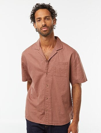 Chemise manches courtes avec poche poitrine