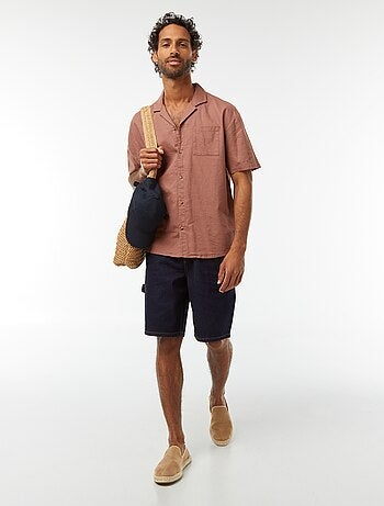 Chemise manches courtes avec poche poitrine