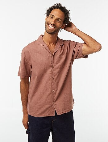Chemise manches courtes avec poche poitrine