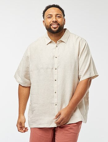 Chemise manches courtes en lin
