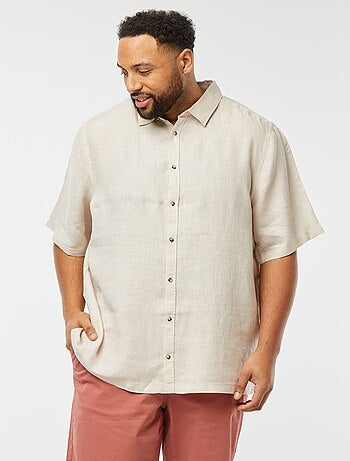 Chemise manches courtes en lin