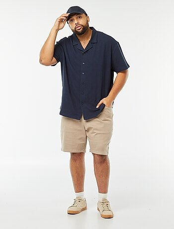 Chemise manches courtes en maille casual