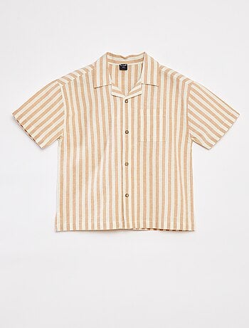 Chemise manches courtes rayée