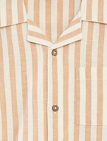 Chemise manches courtes rayée