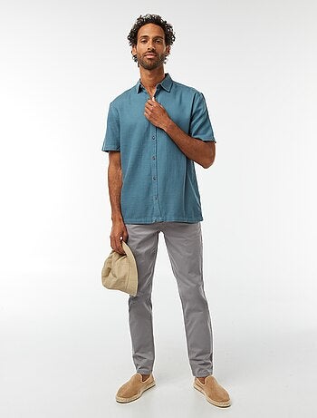 Chemise manches courtes unies