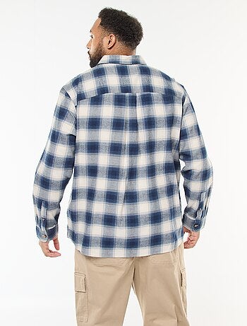 Chemise manches longues à motif à carreaux