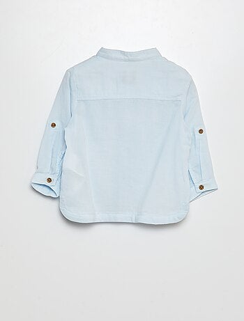 Chemise matière légère col mao