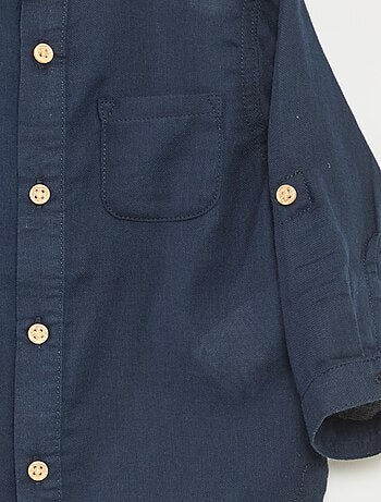 Chemise matière légère col mao