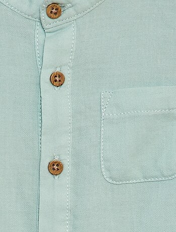 Chemise matière légère col mao