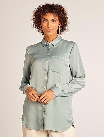 Chemise matière satinée